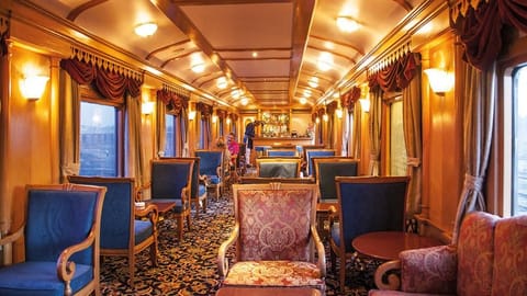 The well-appointed coaches of the Deccan Odyssey add the right touch of luxury