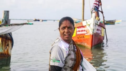 SEAWEED COLLECTOR LAXMI MOORTHY