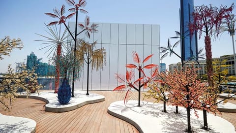 Jameel Arts Centre is located at the tip of the Jaddaf Waterfront on the Dubai Creek