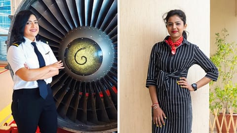Rita (right) is now the Aircraft Maintenance Engineering Lecturer and Course Leader at University of South Wales in Dubai. Nyari is a Third Engineer with a shipping company