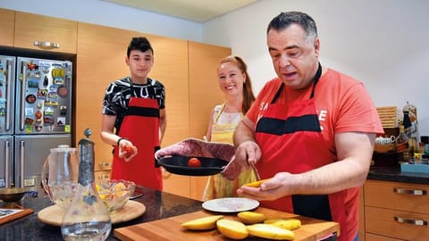 The Andrianu family cook up a special meal as a family every weekend