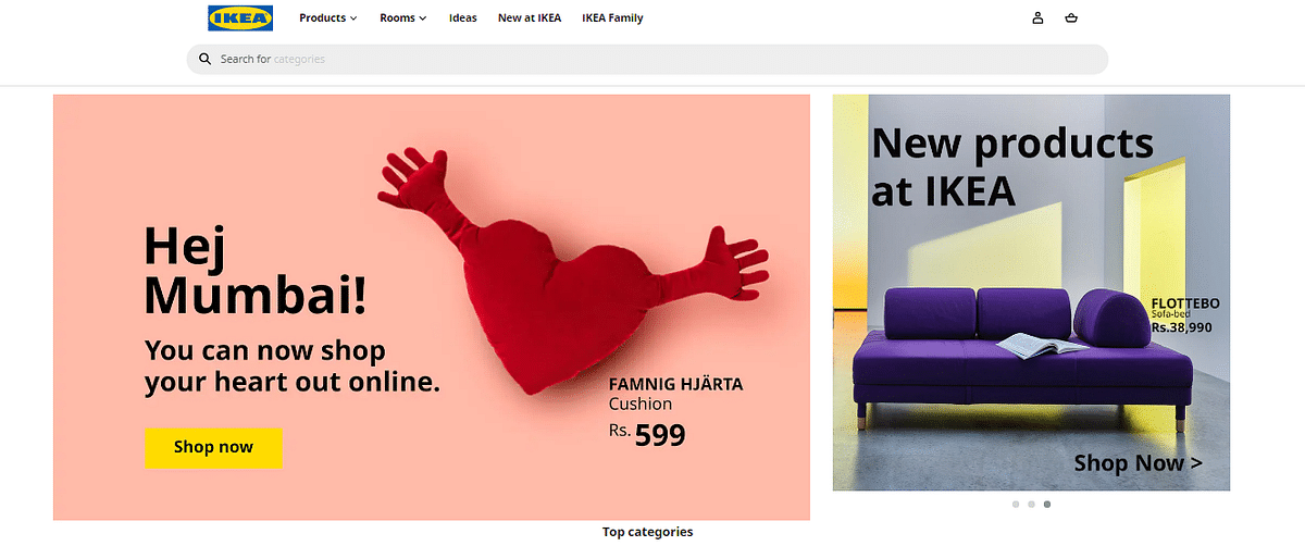 The homepage of the the IKEA's website now has a separate section for Mumbaikars.
