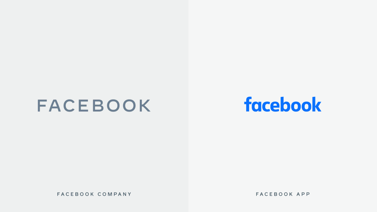 Facebook's old and new logo