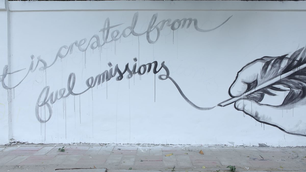 Campaign in pictures: Uber's street art with 'fuel emission' ink