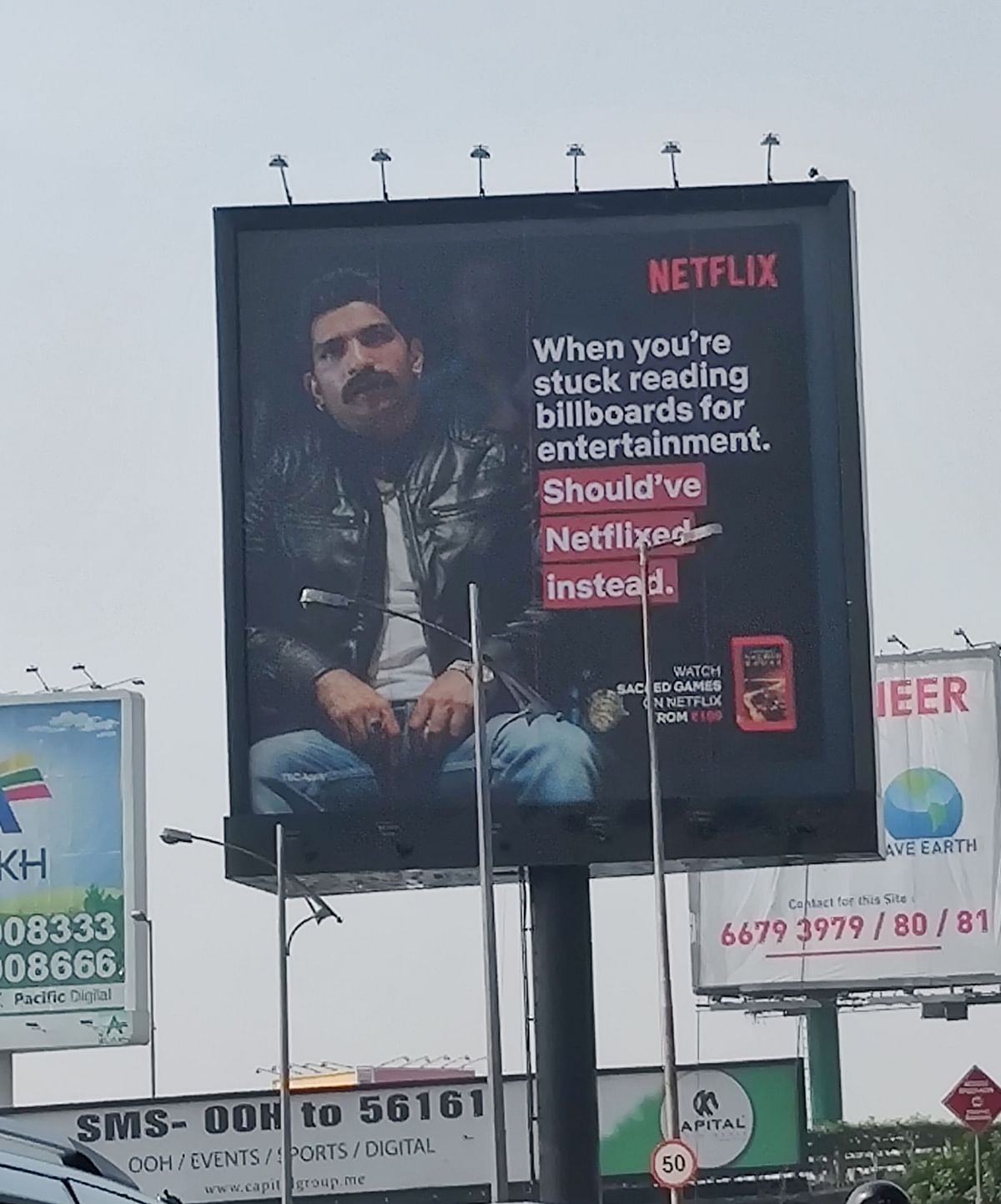 A Netflix billboard spotted in Bandra
