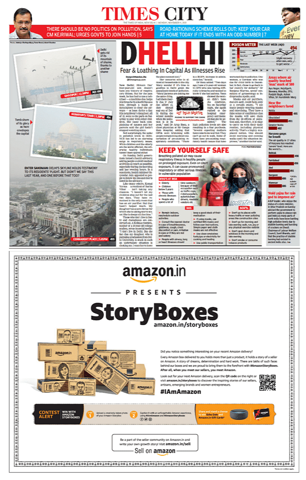 Page 2 ad in TOI Delhi