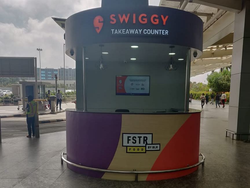 Swiggy counter has pre-ordered food waiting for flyers at Bengaluru airport