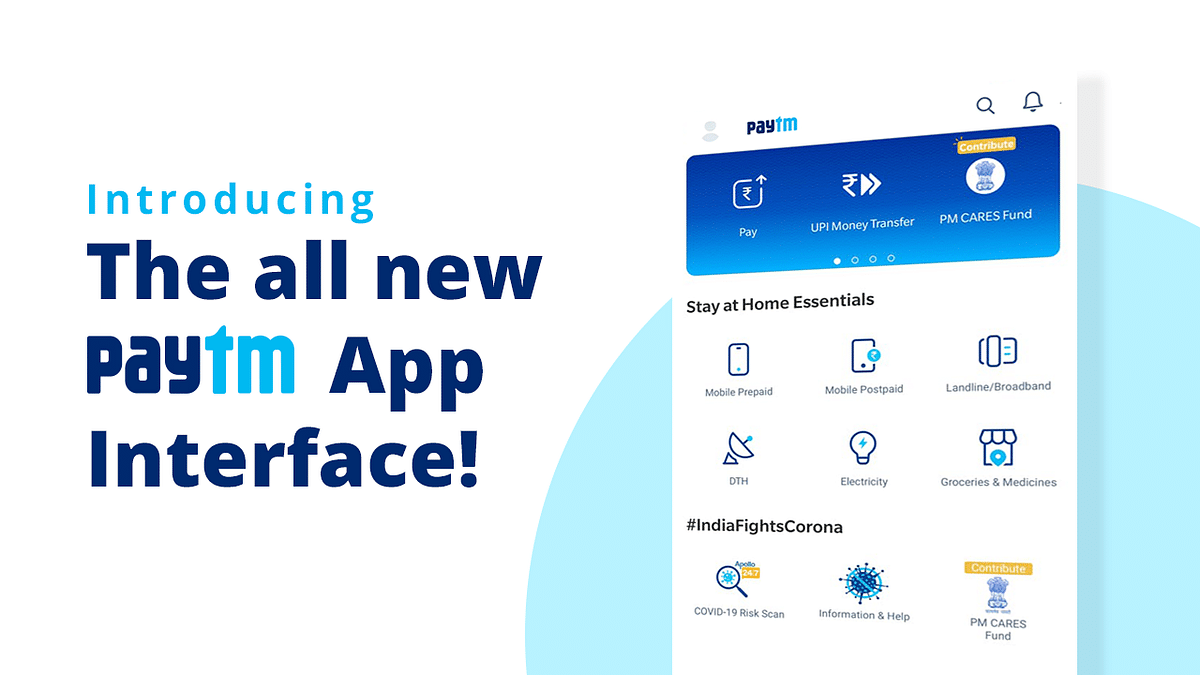 Paytm's updated interface
