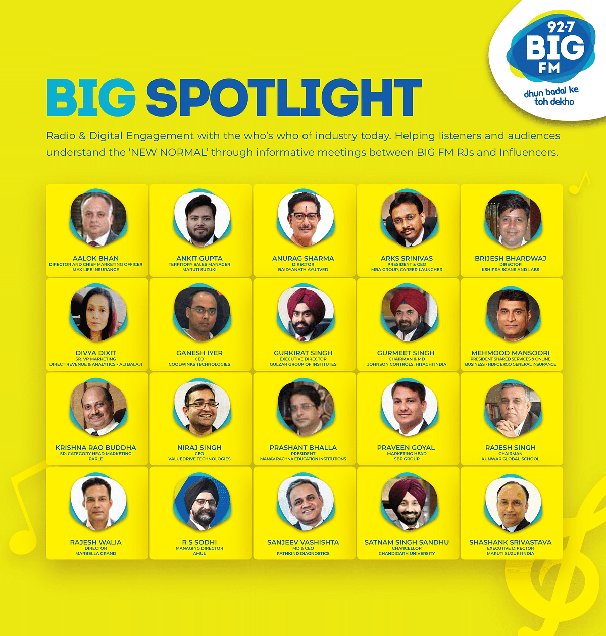 Big FM’s ‘Big Spotlight’ sees exemplary leaders across industries inspire listeners during testing times