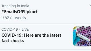 Flipkart's emails trend on Twitter