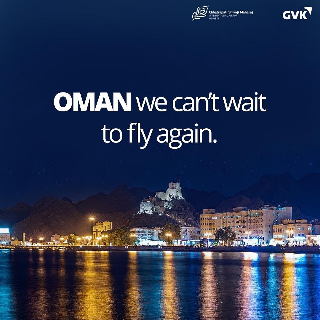 "Oman, we can't wait to fly again": Mumbai Airport