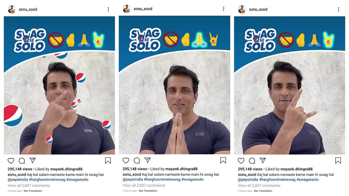 Sonu Sood joins Pepsi's Instagram campaign, encourages ‘Salaam And Namaste’ greetings