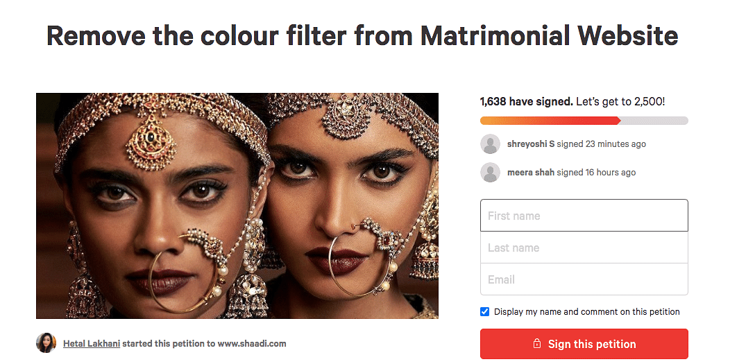 Shaadi.com removes 'skin tone filters' from its platform 