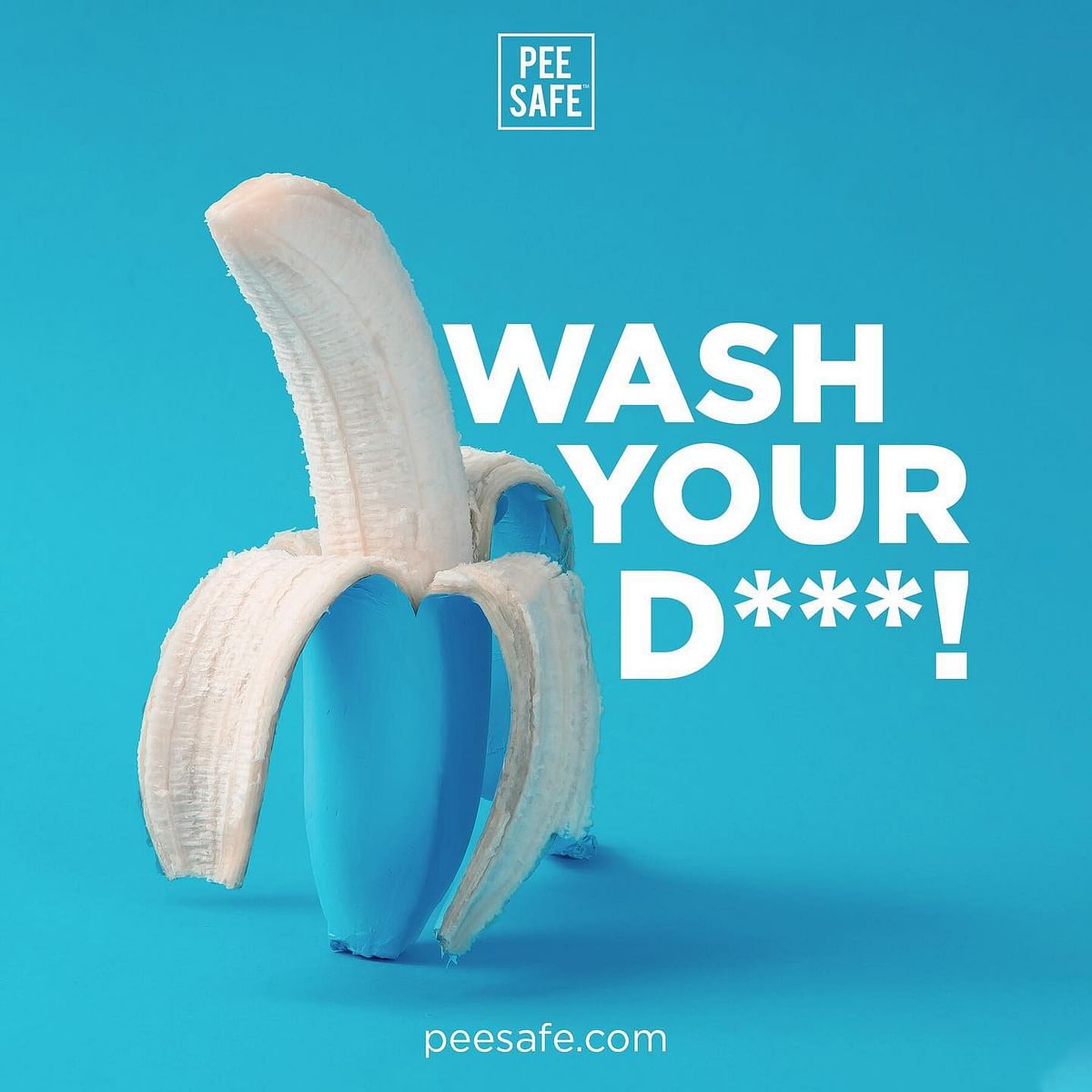 Pee Safe's ad for Natural Intimate Wash for Men