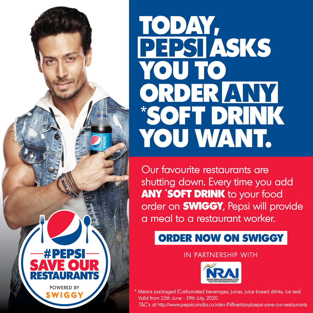 Pepsi joins hands with Swiggy and NRAI to support the restaurant community  