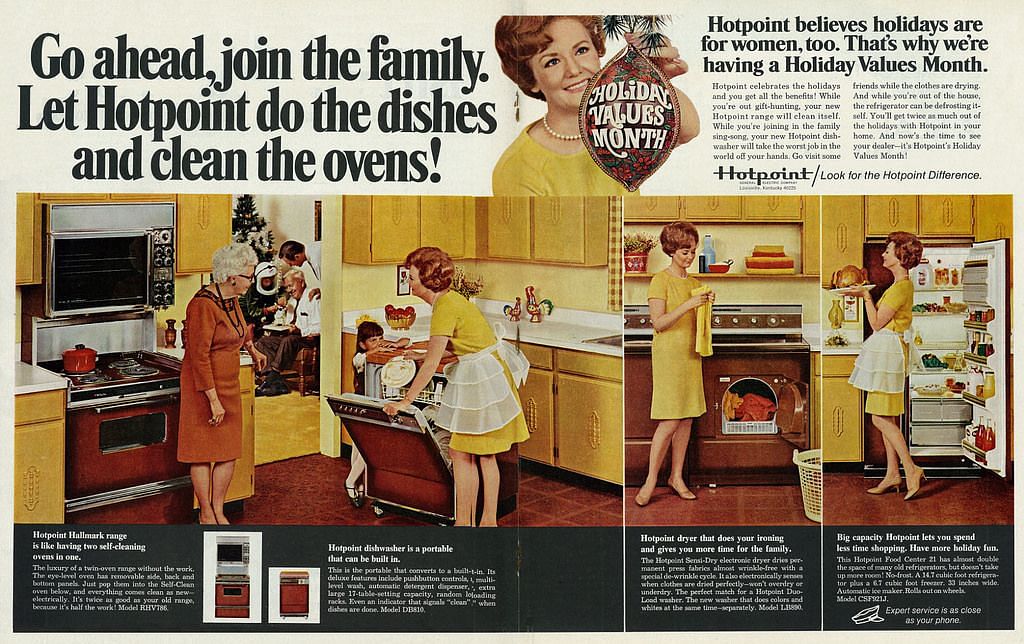 1968 Christmas Ad for Hotpoint Kitchen