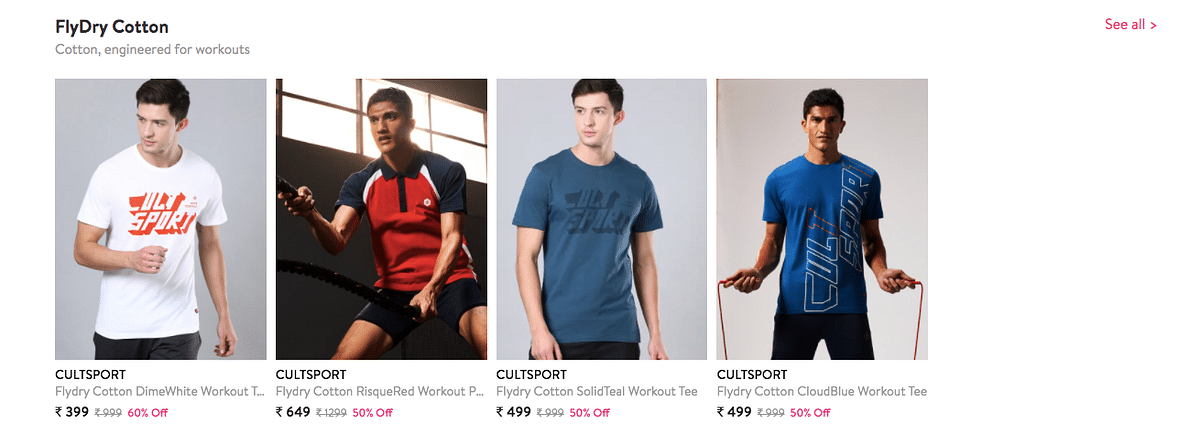 Fitness apparel on Cult.Fit