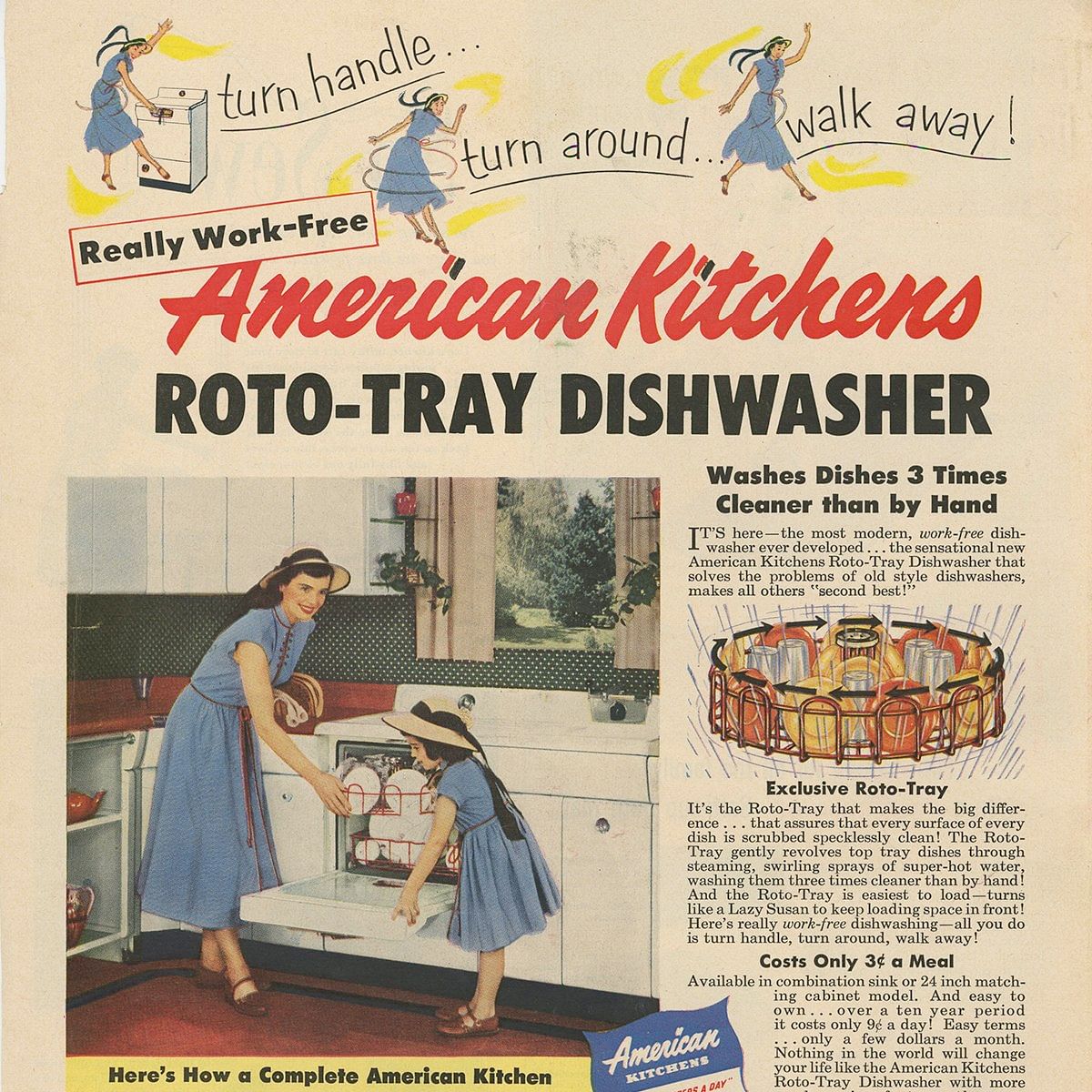 1950 Ad For Hotpoint Dishwasher Sink