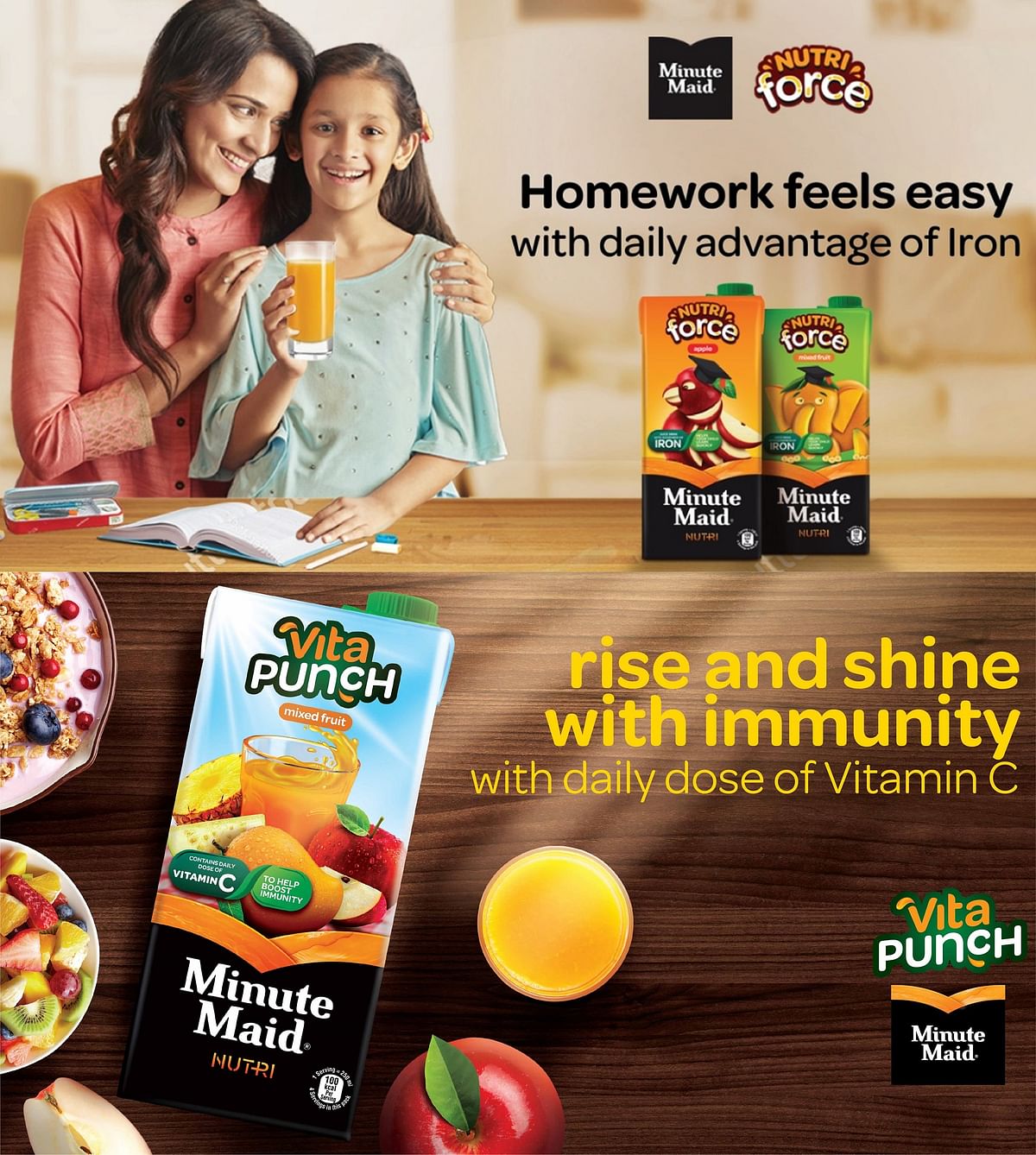 Minute Maid Nutri Force and Minute Maid Vita Punch