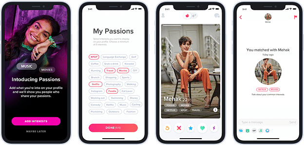 Tinder introduces 'Passions' in India