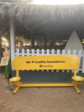 Bumble installs ‘socially-distanced’ benches in Bangalore and Goa to make in real life dates safer