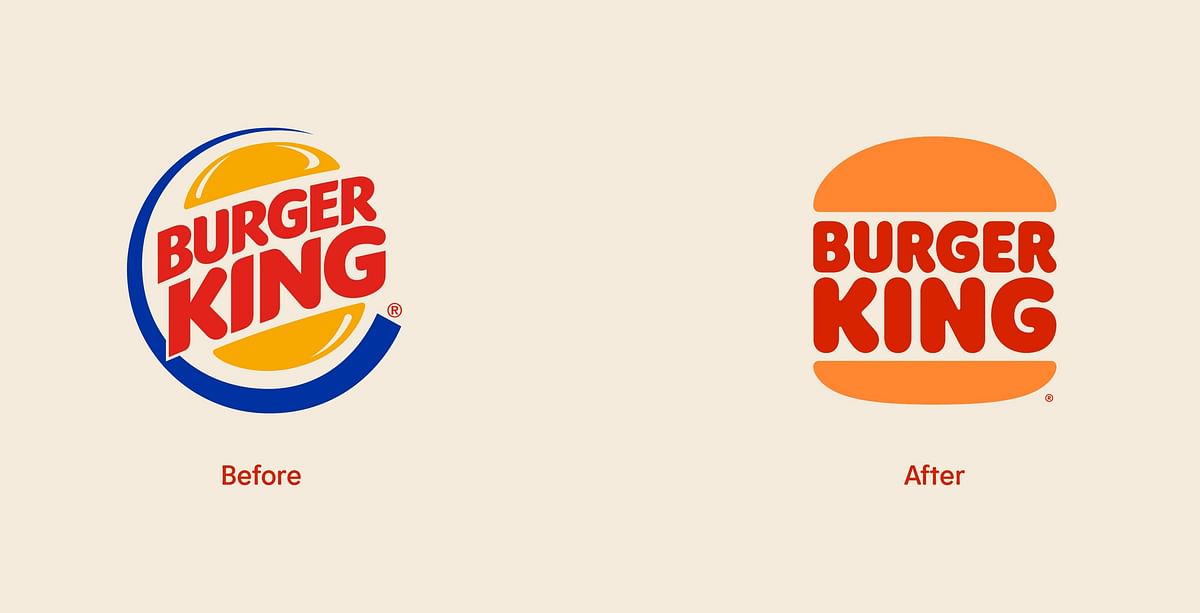 Burger King's old and new logo