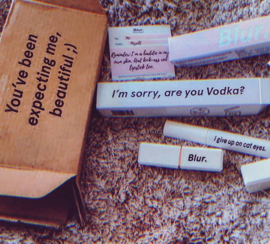 Blur makeup's packaging
