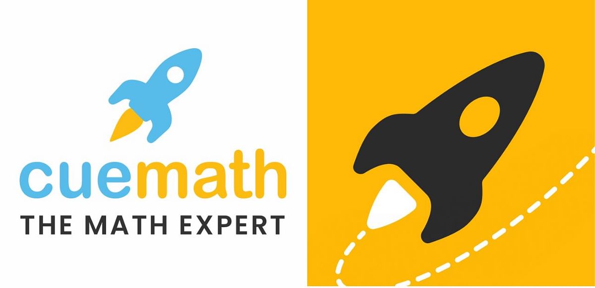 Cuemath's old logo (L) and new logo (R)