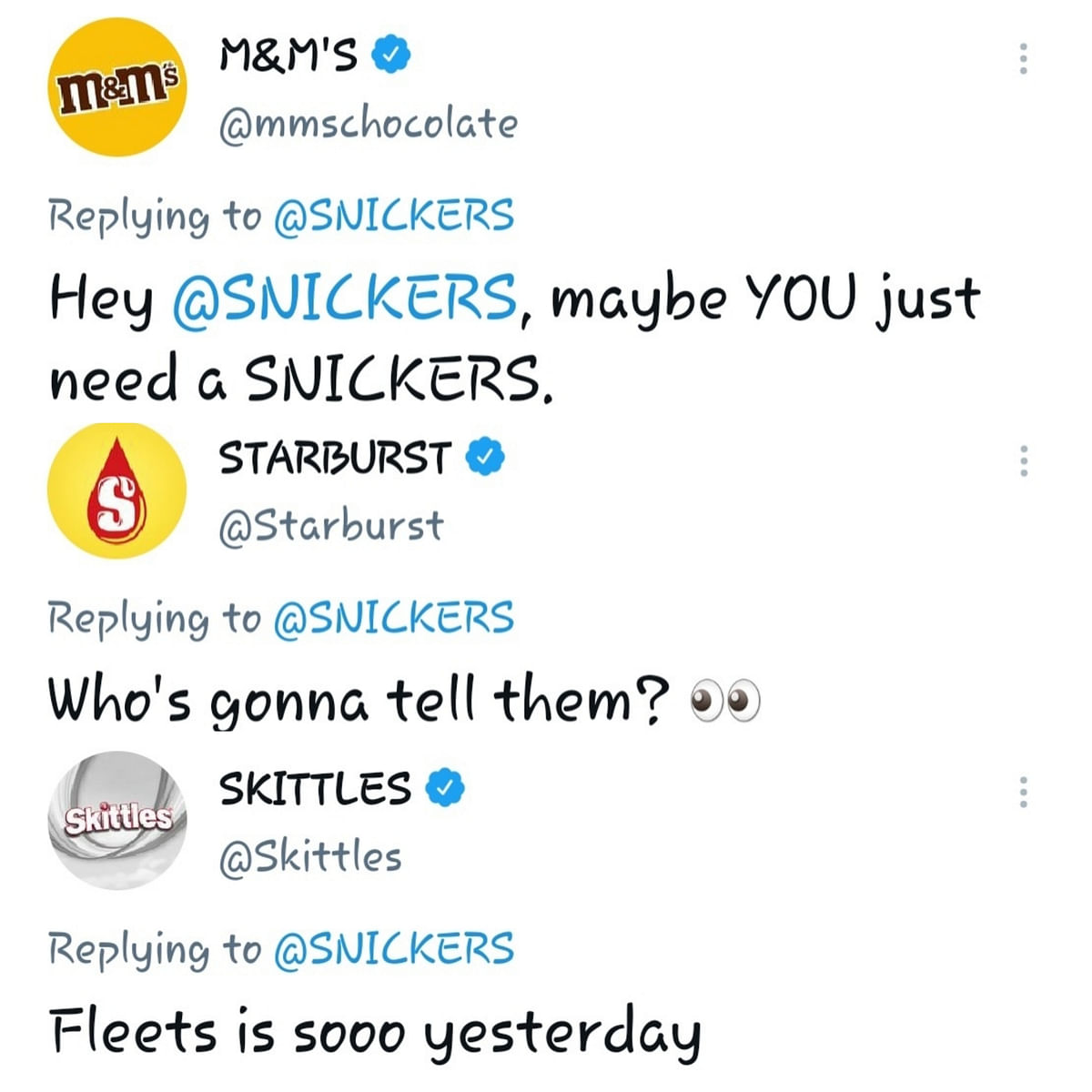 Offering sweepstakes on Twitter’s Fleets, Snickers makes the most of the dying feature