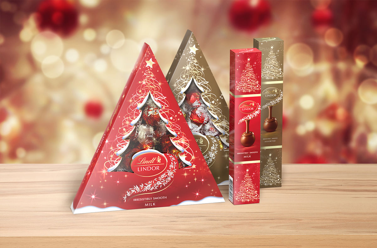 Lindt's Christmas packaging