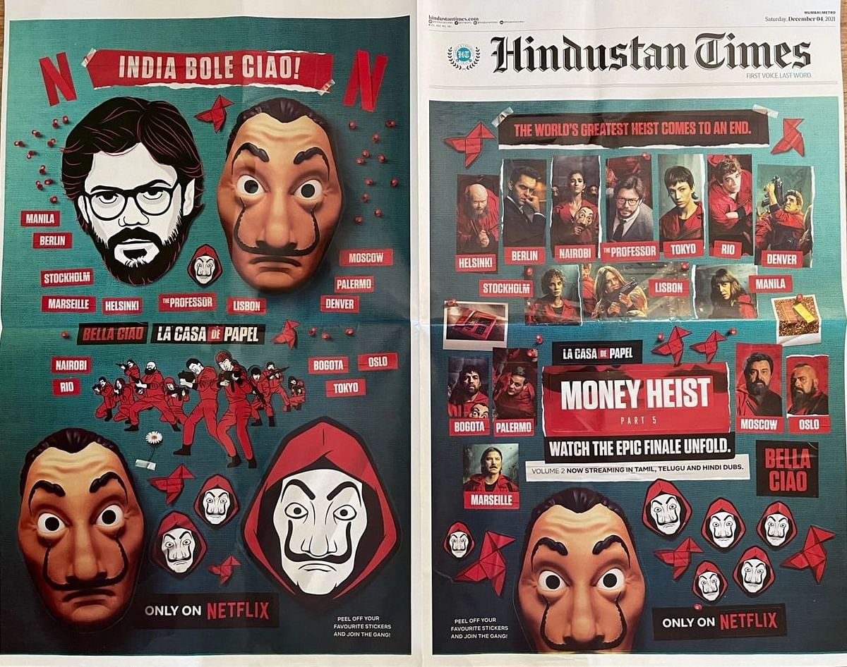 Wavemaker creates collectible 'Money Heist' ad for HT