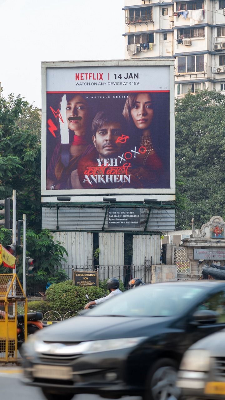 Netflix uses vandalised outdoor ads for its new show ‘Yeh Kaali Kaali Ankhein’