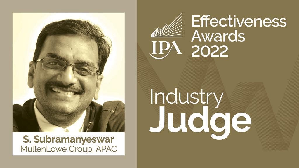 MullenLowe’s Subramanyeswar only judge from India in IPA Effectiveness Awards 2022