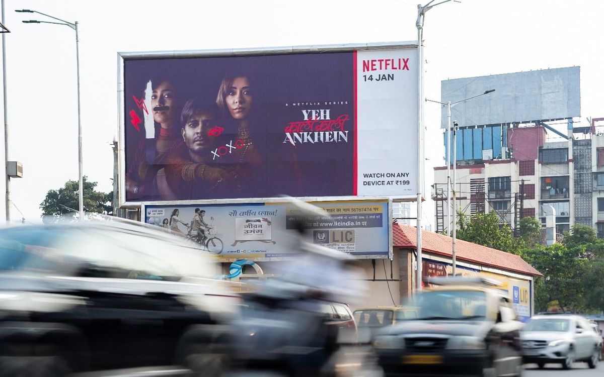 Netflix uses vandalised outdoor ads for its new show ‘Yeh Kaali Kaali Ankhein’