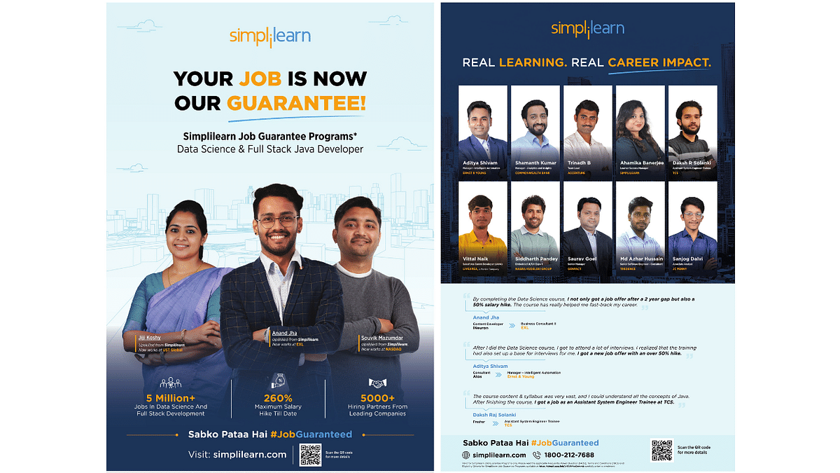 <div class="paragraphs"><p>Simplilearn's print ad for the 'Job guarantee' campaign</p></div>