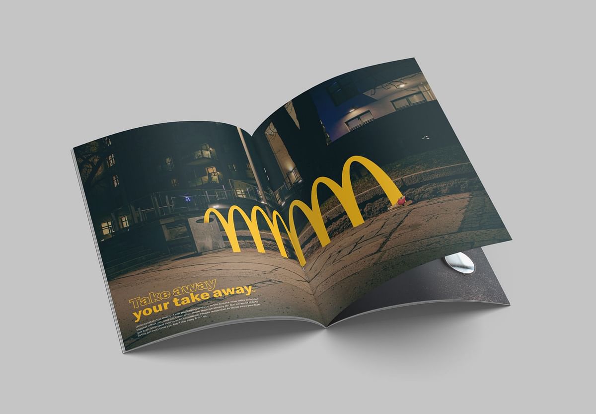 McDonald’s golden arches guide its customers to the bin