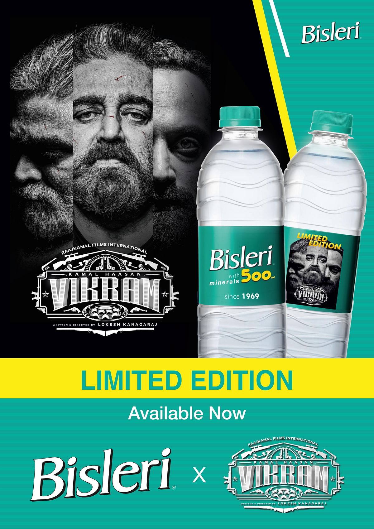 Bisleri x Vikram limited edition packs