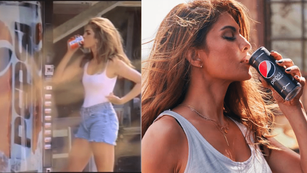 Pepsi India recreates the '92 Cindy Crawford gas station ad with Jacqueline Fernandez