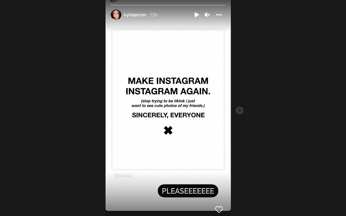 Kylie Jenner's Instagram story