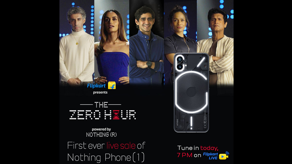 A screenshot of the promotion of the 'zero hour sale' for the Nothing Phone (1)
