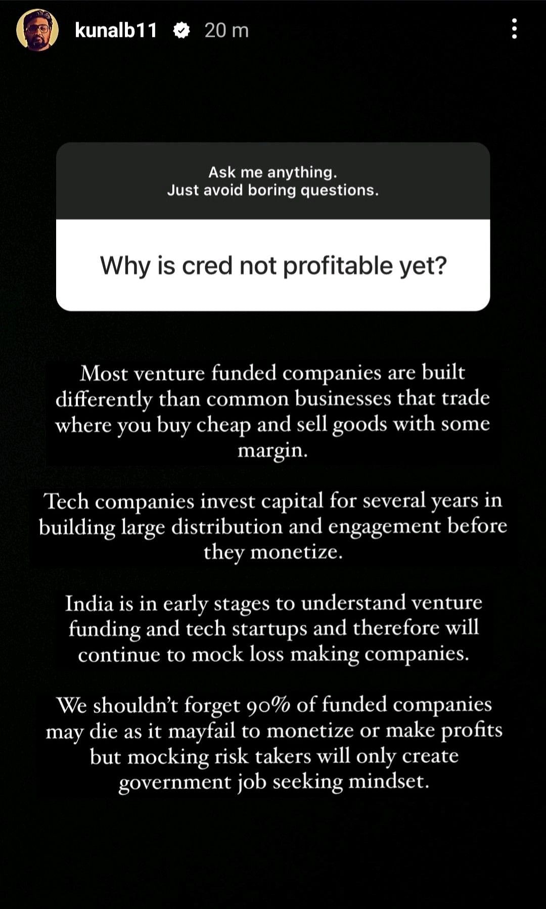 Why is CRED not profitable yet?
