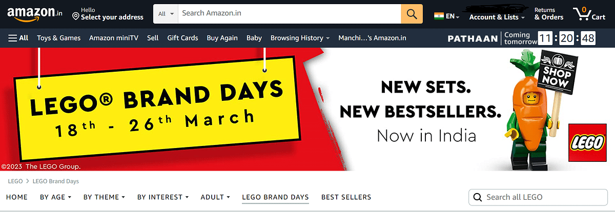 The LEGO Group India partners with AMAZON.IN to launch LEGO Brand Days