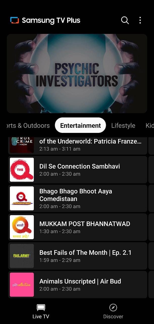 QYOU Media channels on Samsung TV Plus app