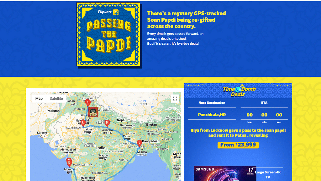Flipkart's GPS-tagged soan papdi takes a festive tour in deal-filled Diwali campaign