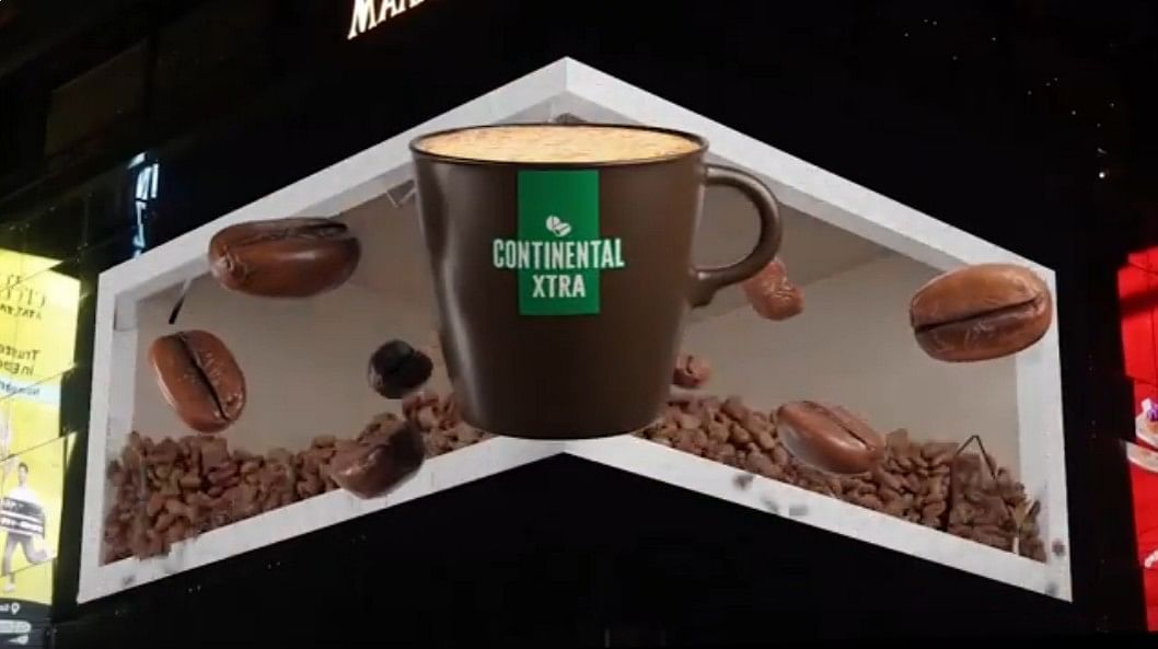 Continental Coffee's 3D OOH ad