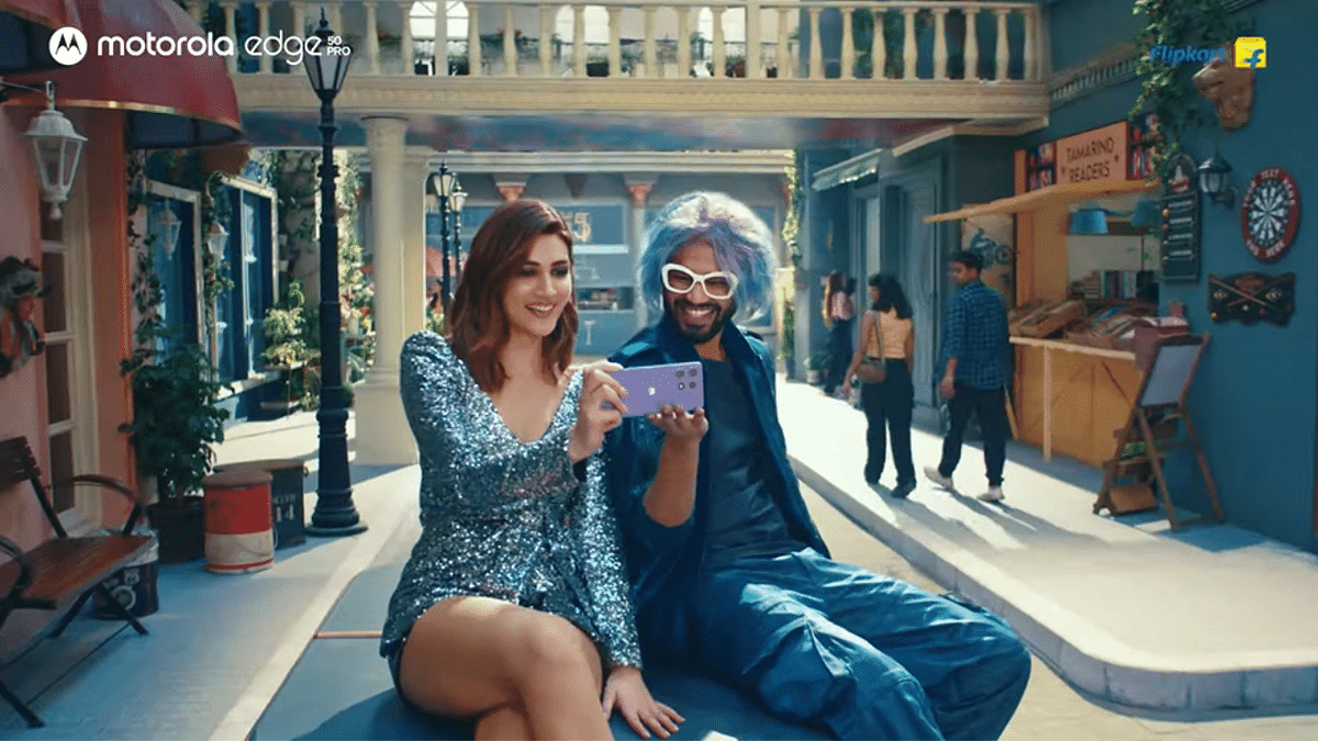 Kriti Sanon and Babil Khan in Motorola's latest ad campaign