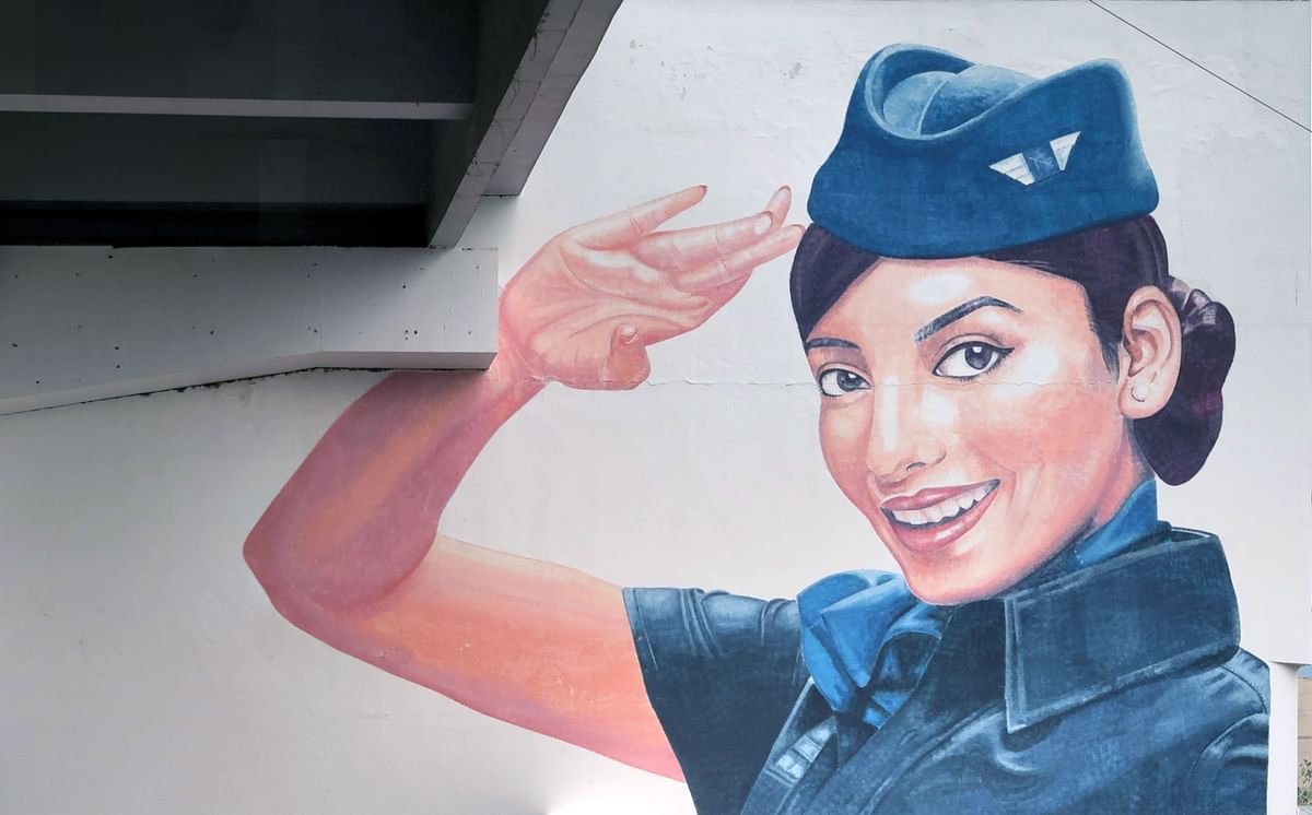 IndiGo's 'Girl Power' murals at Guru Dronacharya Metro Station for Women's Day