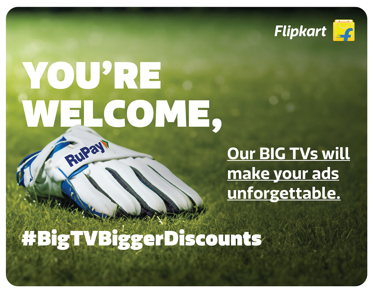 Flipkart's billboard message to RuPay for IPL 2024 #BigTVBiggerDiscounts campaign