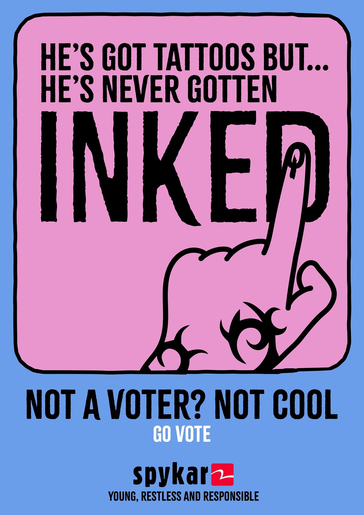 Spykar's election campaign urges young Indians to vote, highlighting that not voting is not cool