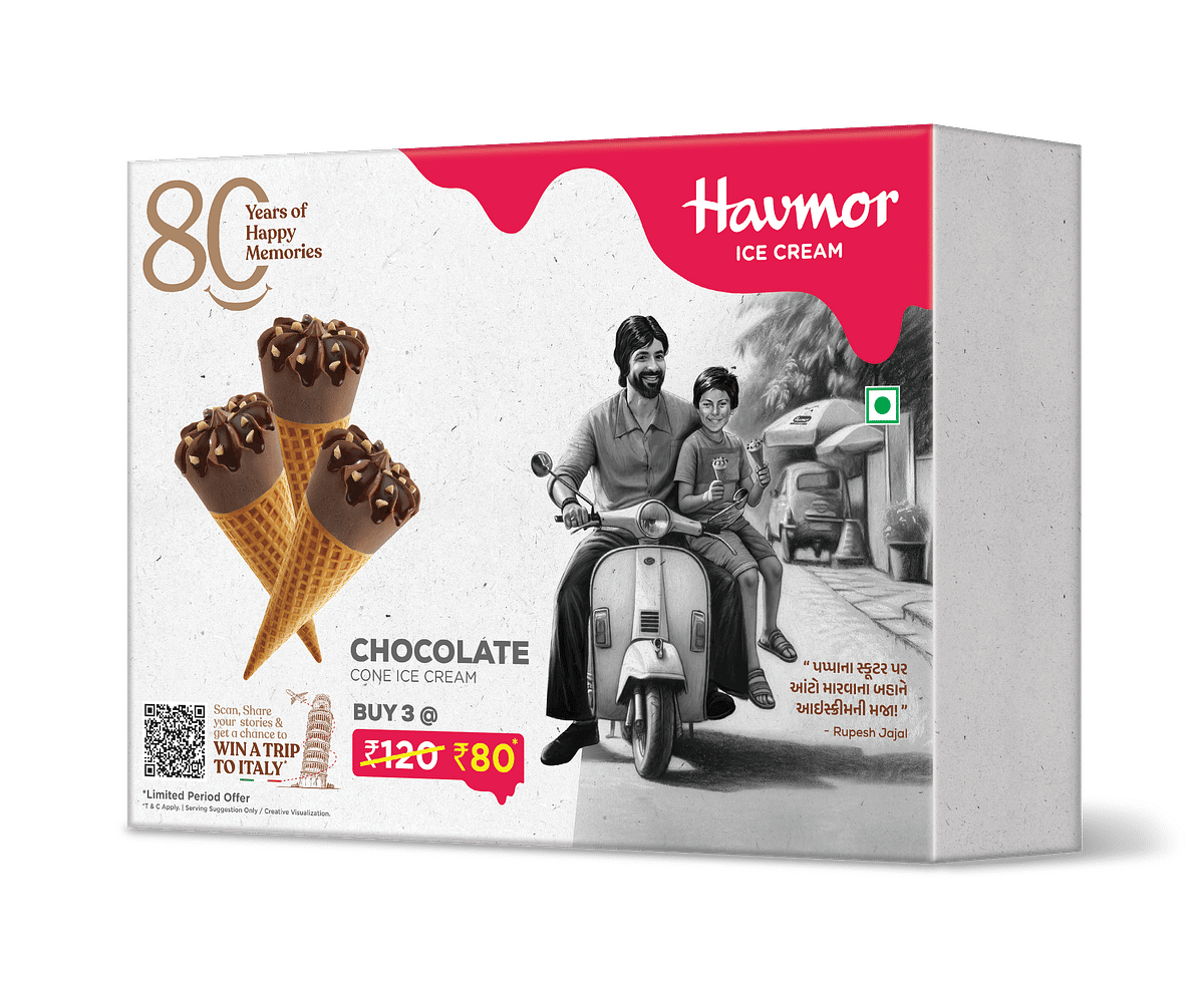 Rupesh Jajal's happy memory on Havmor's vintage pack.